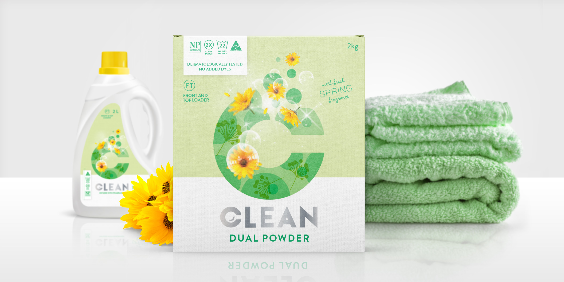 Woolworths Clean - Spring Clean-woolworth's-spring-green-packaging-branding-desing-range