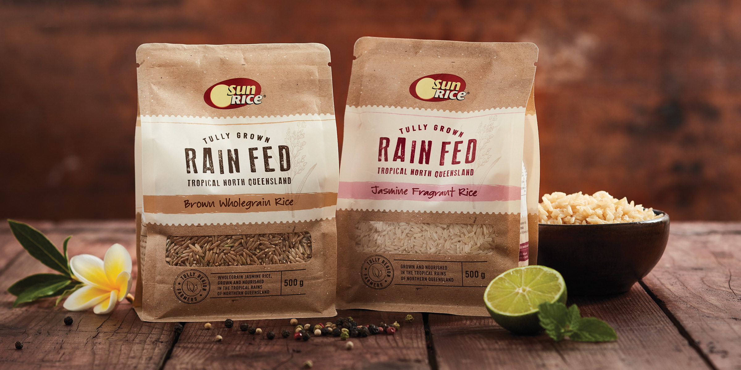 SunRice - Rain Fed Sunrise-Packaging-design-branding-rain-fed-rice-boxer-and-co