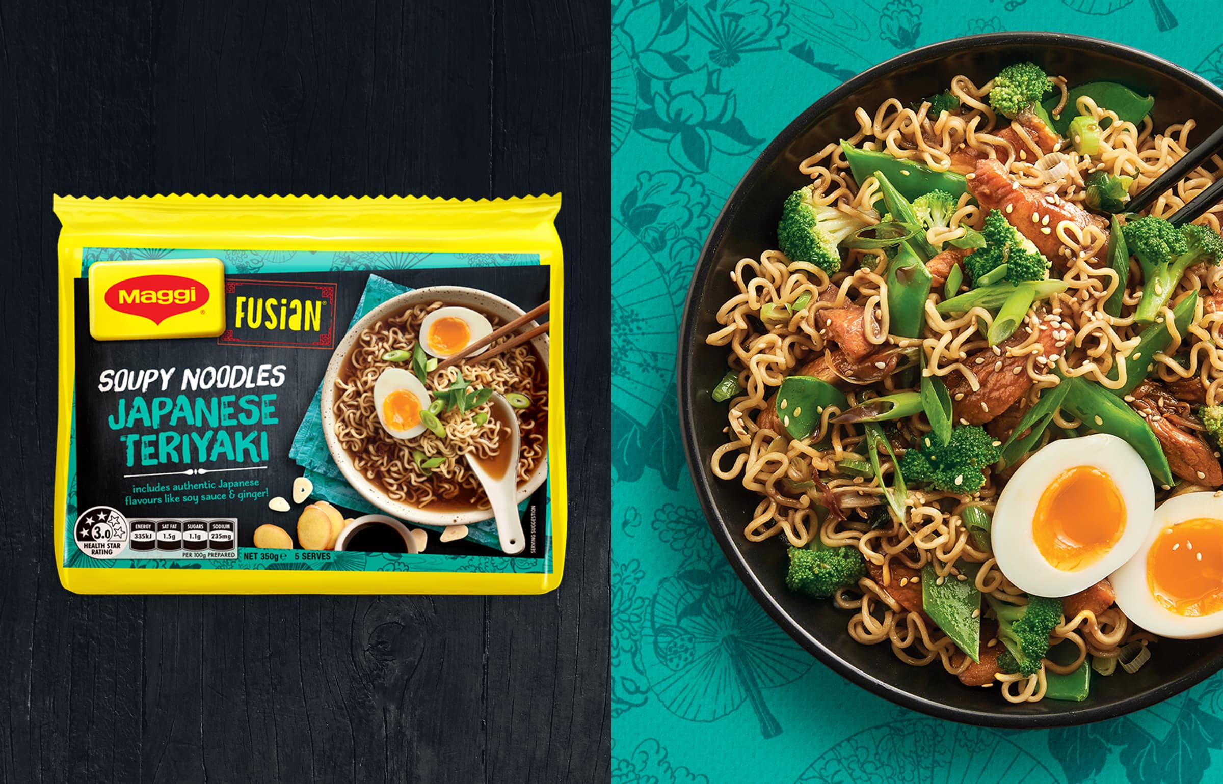 boxer-and-co-maggi-soupy-noodles-japanese-teriyaki-authentic-eggs-broccoli-packaging-design-patterns-blue